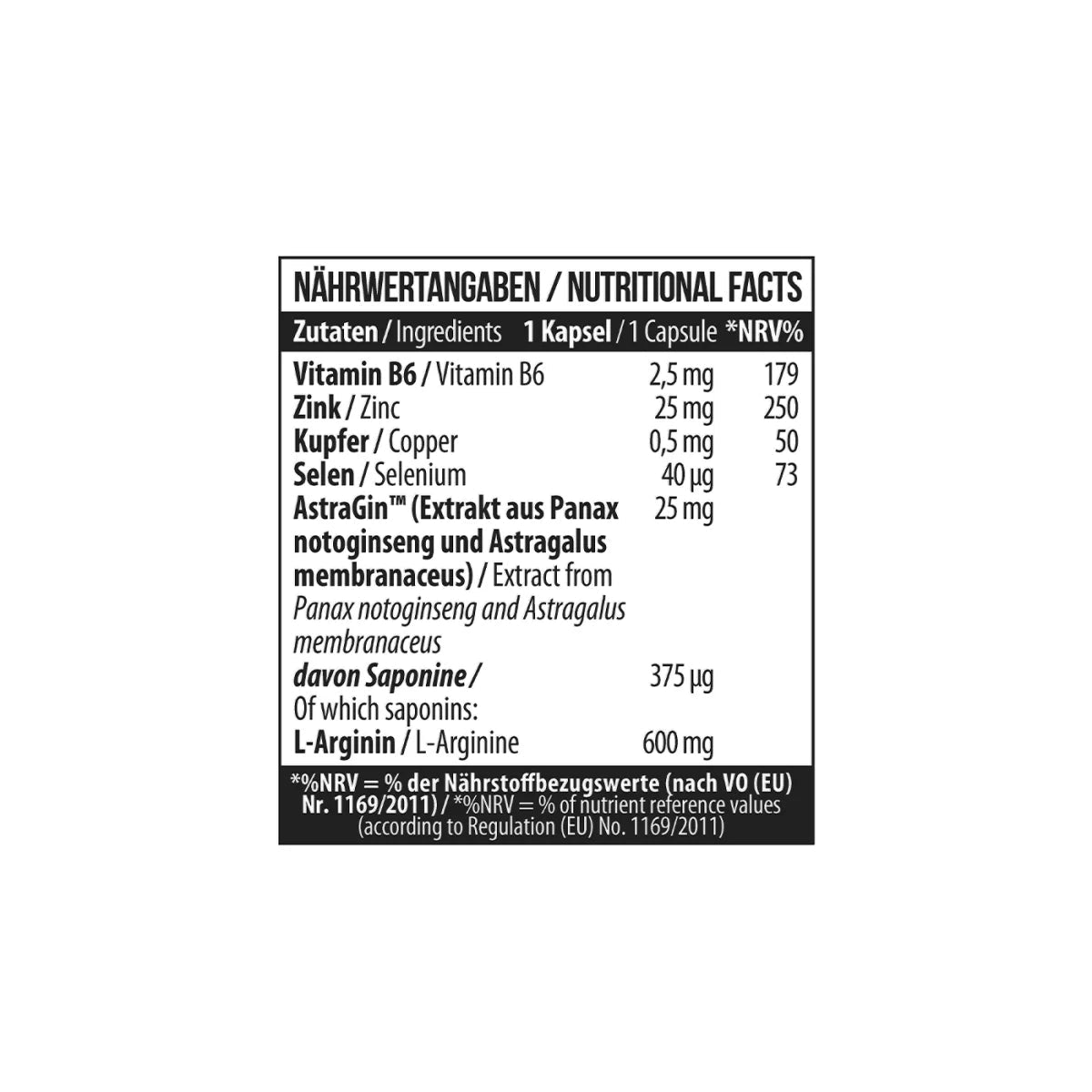 MST Nutrition ArgiZinc Forte 60 Kapseln, Nahrungsergänzungsmittel mit Arginin und Zink in einer weißen Kapsel.