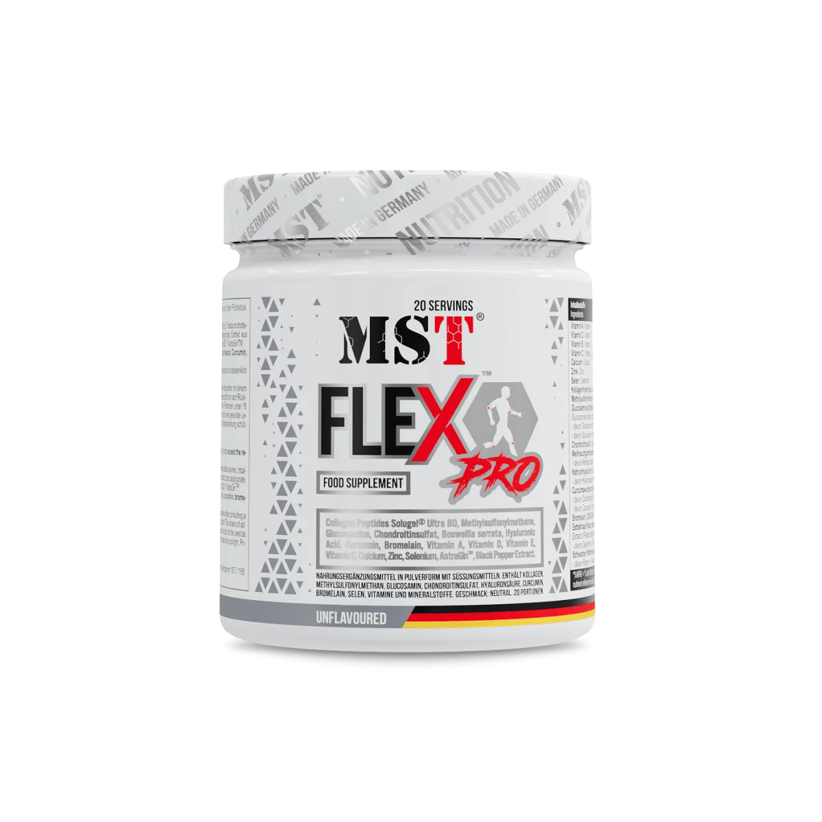 MST Flex Pro Knochen- und Gelenkergänzung in 300 g Dose, hochwertiges Nahrungsergänzungsmittel für gesunde Knochen und Gelenke