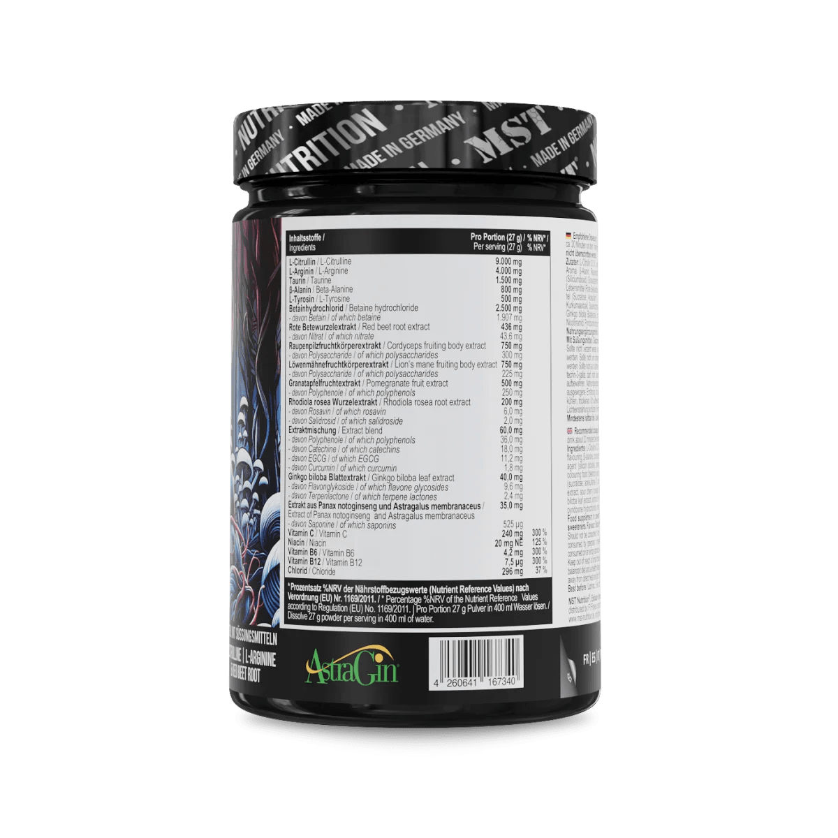 MST NeuroPump Pre-Workout Pulver mit Cherry-Lime Geschmack, 540 g, für mehr Energie und Fokus beim Training