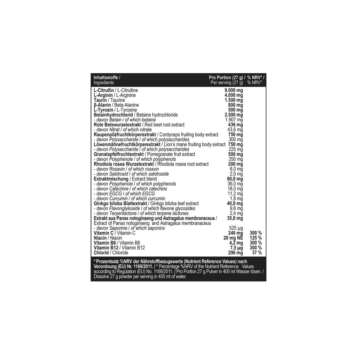MST NeuroPump Pre-Workout in 540 g, Geschmack Rocket Pop Cherry-Lime, energiereiches Sportgetränk in Dose