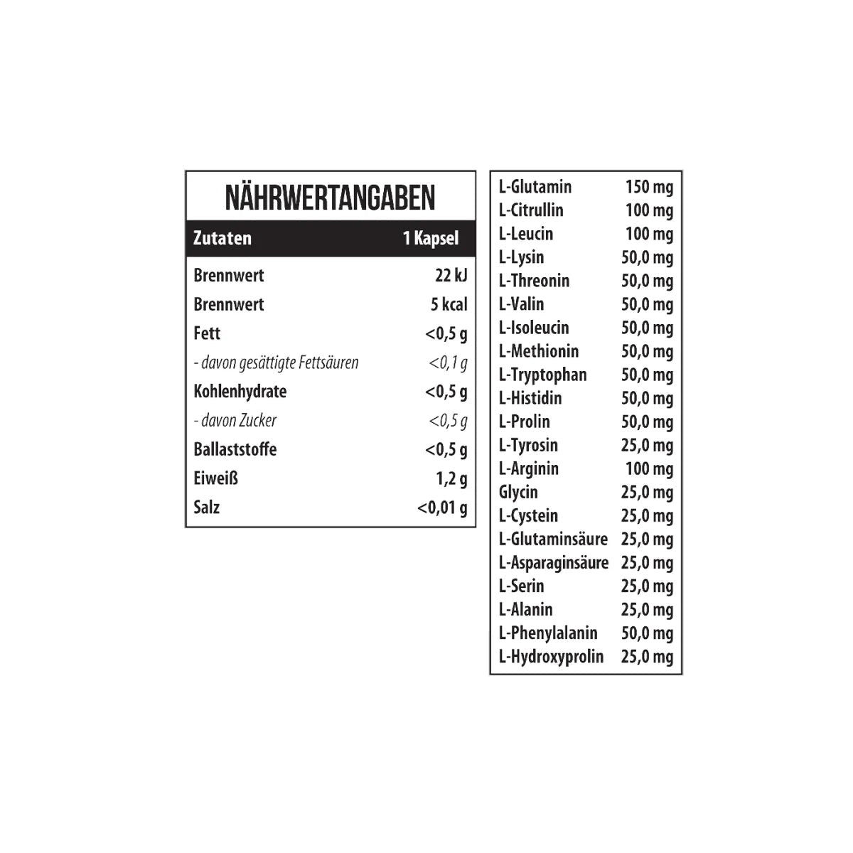 MST Nutrition 21 Amino Acids Kapseln, Aminosäuren-Komplex in 120 Kapseln, Nahrungsergänzung für Muskelaufbau und Regeneration