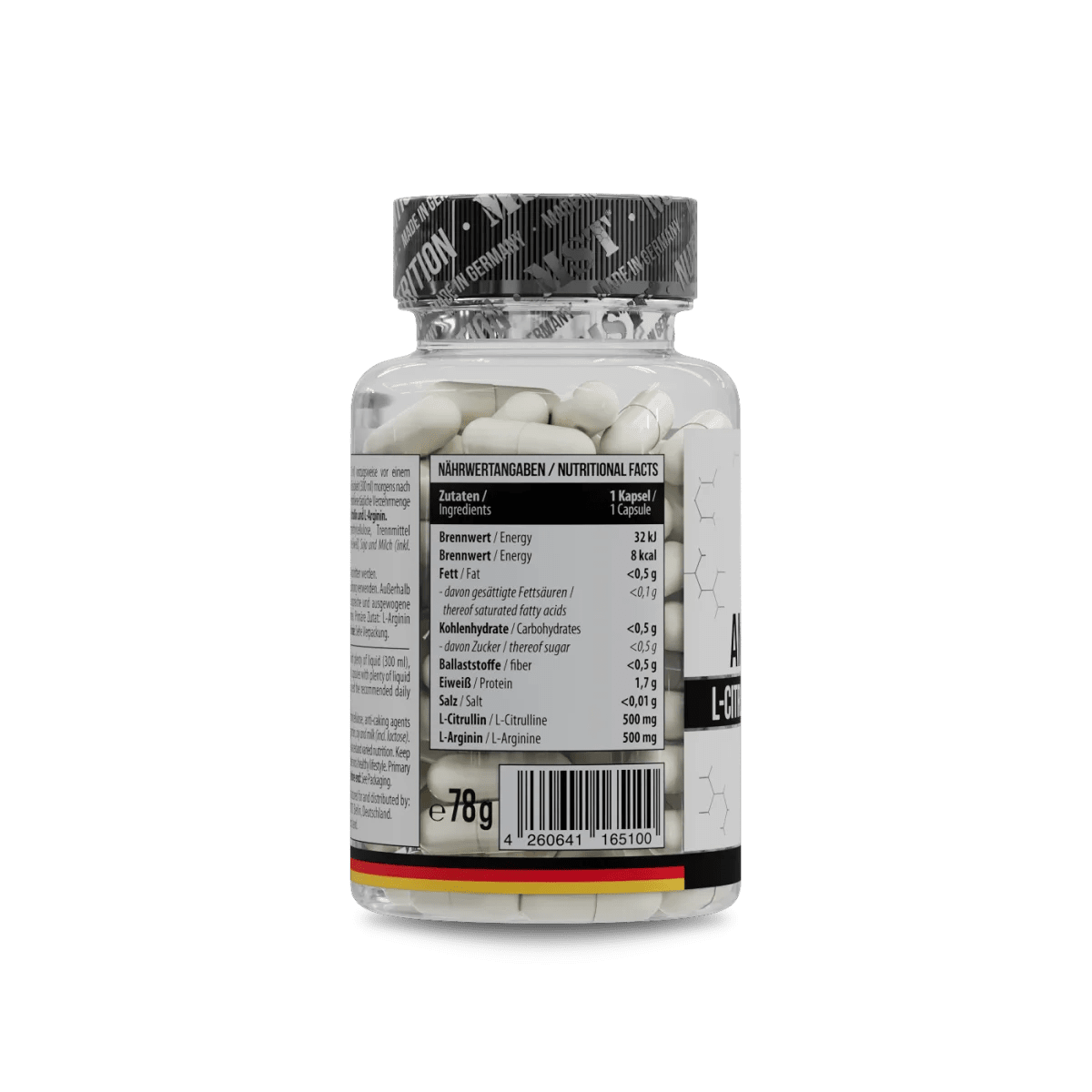 MST Nutrition Amino Pump Kapseln mit L-Arginin und L-Citrullin, 60 Stück, für Muskelenergie und Durchblutung