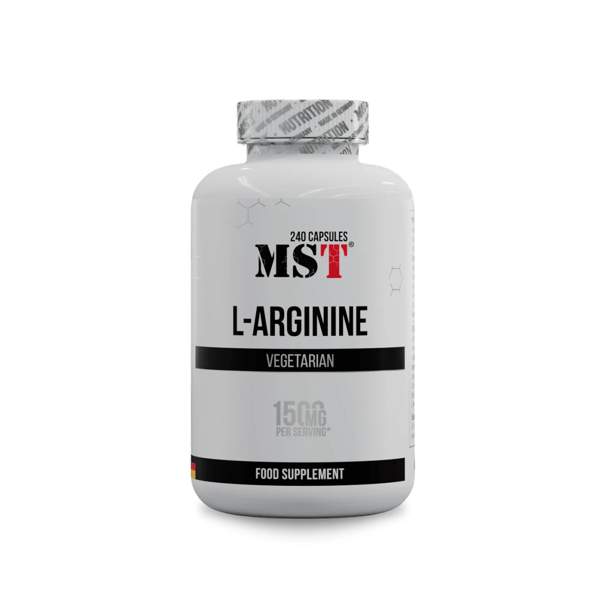 MST Nutrition L-Arginin Aminosäure in 240 Kapseln, hochwertige Nahrungsergänzung für mehr Durchblutung und Muskelunterstützung