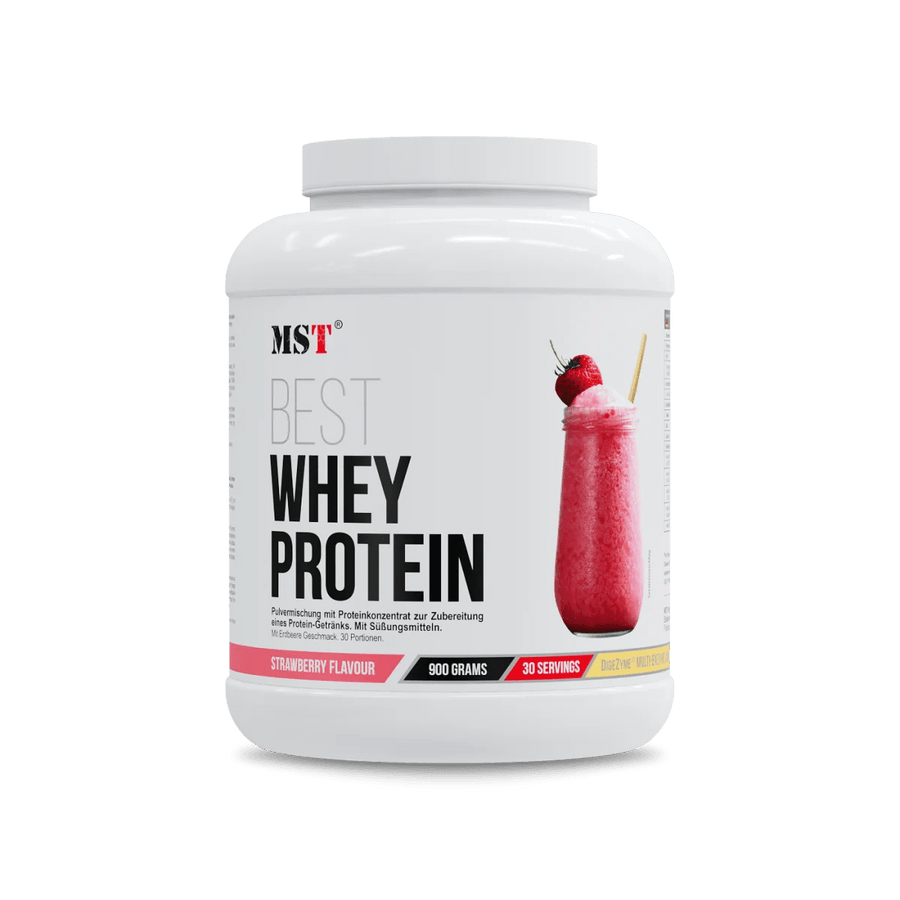 MST Protein Best Whey + Enzyme 900 g Strawberry - MAE Nutrition
