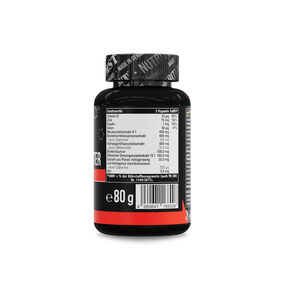 MST Testo Booster Professional, 90 Kapseln, Nahrungsergänzungsmittel zur Unterstützung des Testosteronspiegels, in Packung.