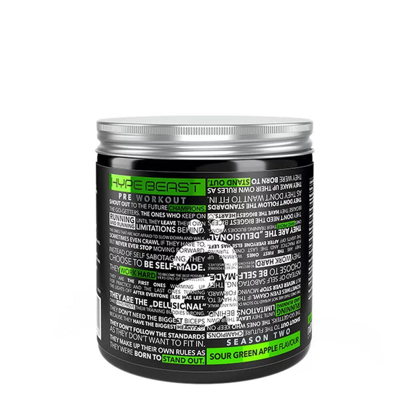 Nano Supps Hype Beast 320g Sour Green Apple Pre-Workout Booster - MAE Nutrition