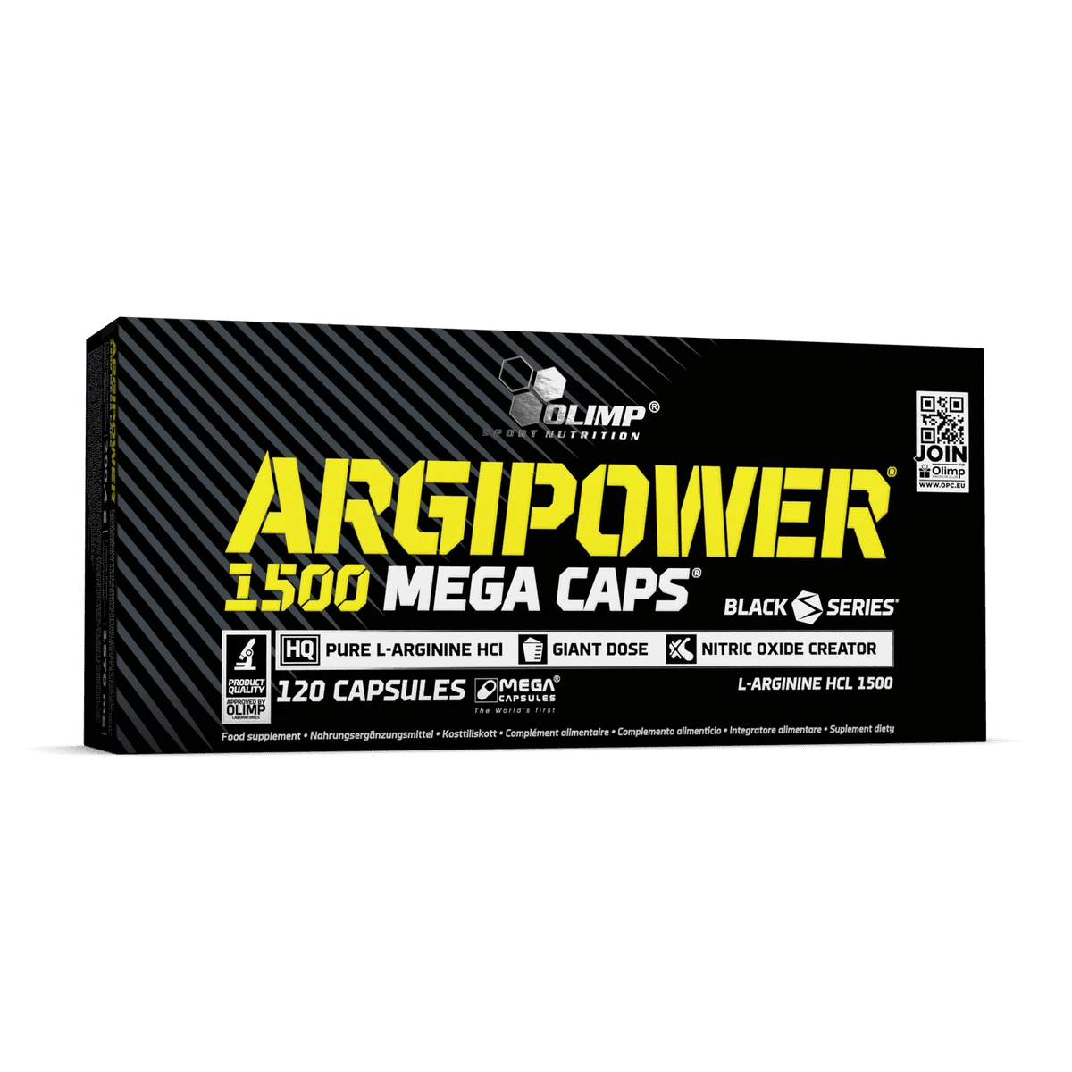 Olimp Nutrition ArgiPower 1500 Mega Kapseln, Nahrungsergänzung für Konzentration, Stress und Vitalität, 120 Kapseln
