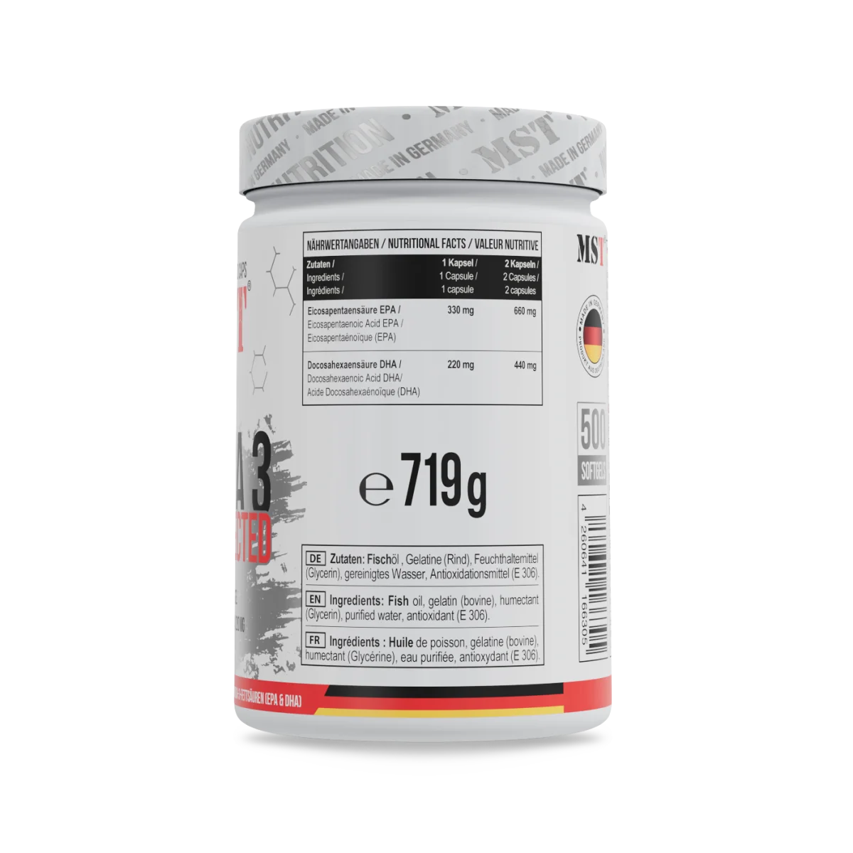 MST Omega 3 Selected – 500 Kapseln
