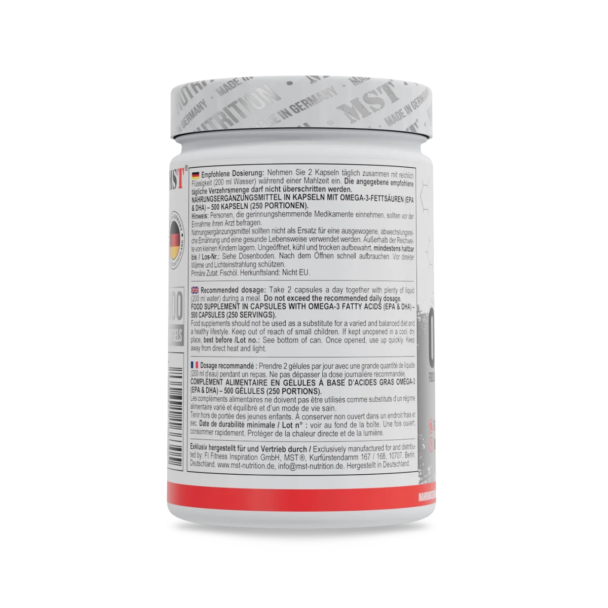 MST Omega 3 Selected – 500 Kapseln