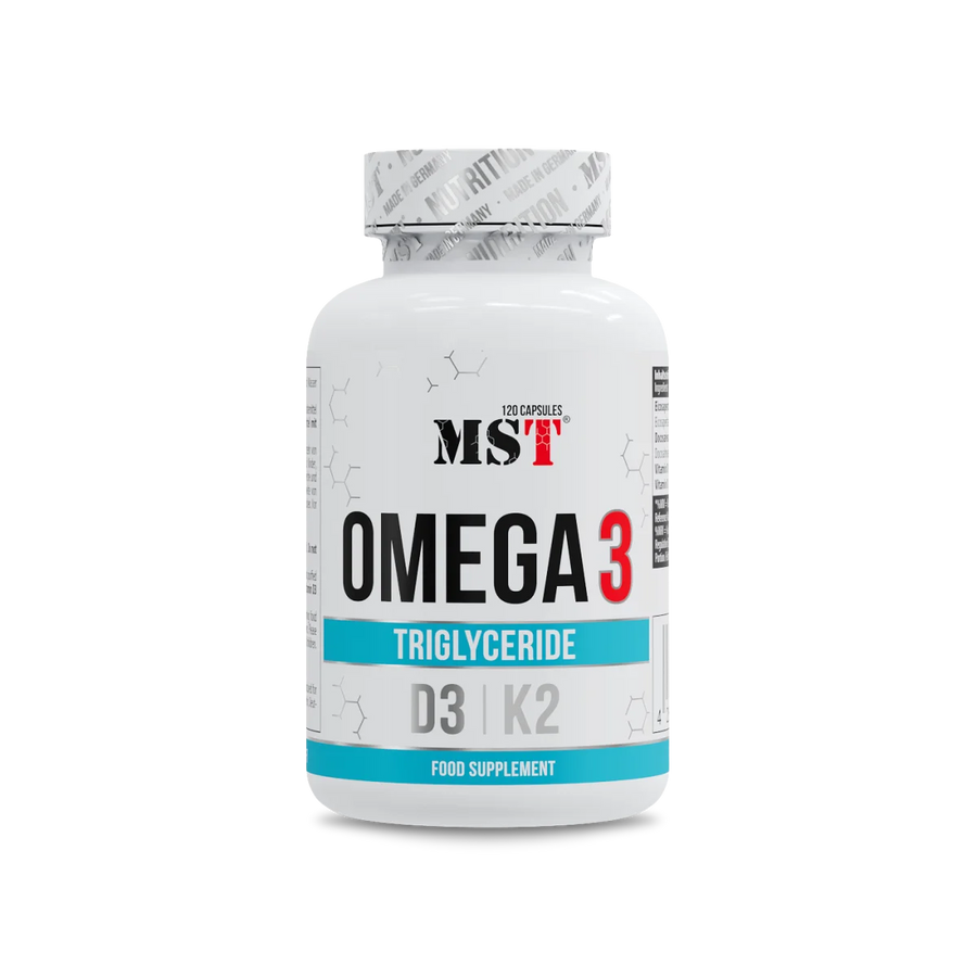 MST Omega 3 Triglyceride D3 + K2 120 softgels MST