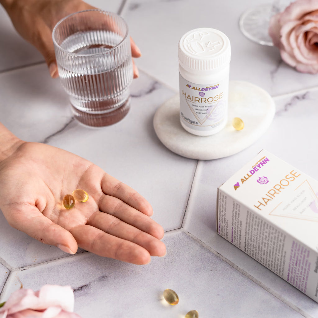 ALLNUTRITION ALLDEYNN VITAROSE Beauty & Hair Nahrungsergänzungsmittel, 120 Tabletten, mit Rosenextrakt und Vitaminen