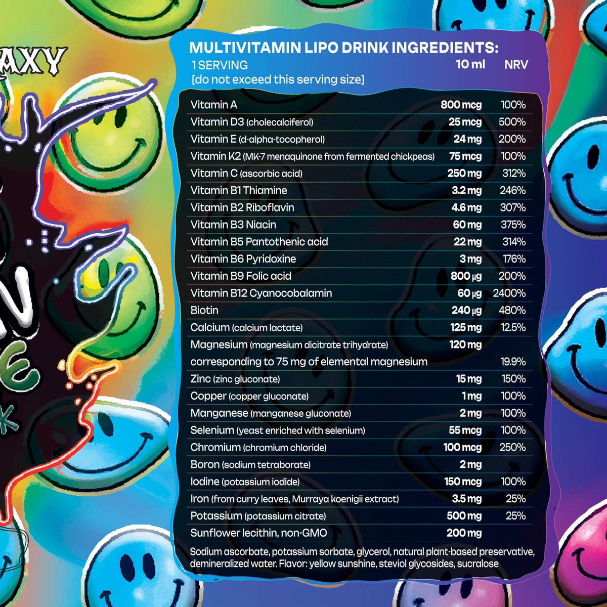 Veiny Galaxy MULTIVITAMIN-EXTREM Liposomale Vitamine und Mineralien in Flasche, Nahrungsergänzungsmittel, Vitaminpräparat