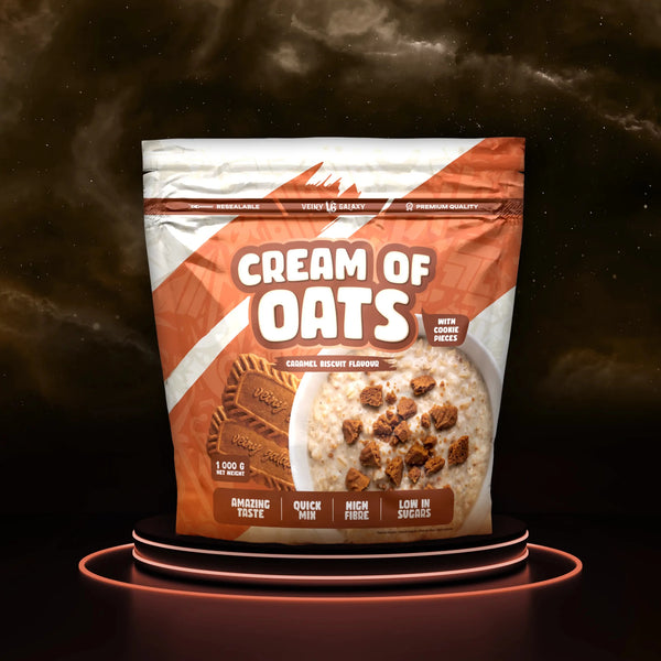VEINY GALAXY Haferflocken Porridge 1 kg mit Karamell-Biskuit Lotus, Reis, Porridge und Pudding, cremig und lecker