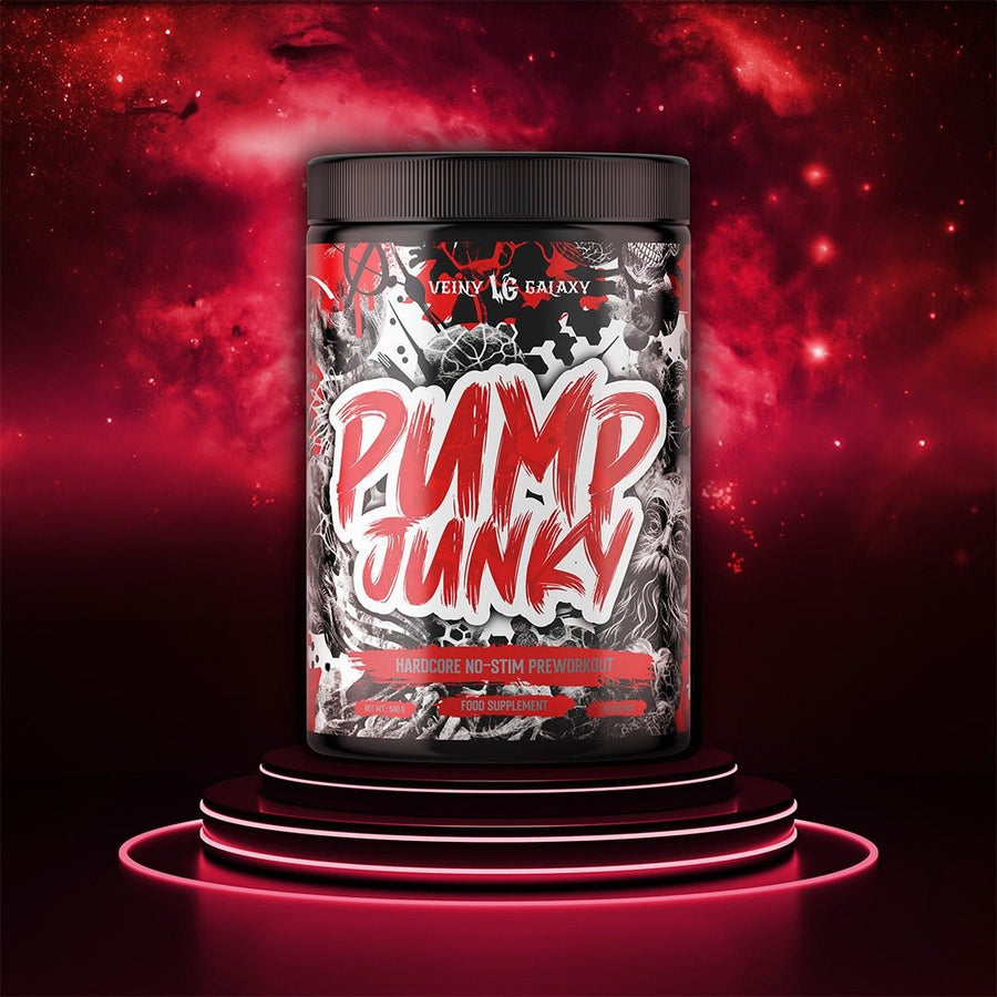 VEINY GALAXY Pre-Workout Pump Junky 540g mit Wild Raspberry Geschmack, Sportnahrung für mehr Energie beim Training