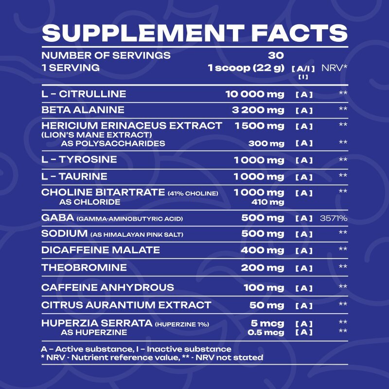 Veiny Galaxy Fatality Pre-Workout in Sommergeschmack, 660g, mit Orange und Apfel, energiereiches Sportpräparat in Pulverform