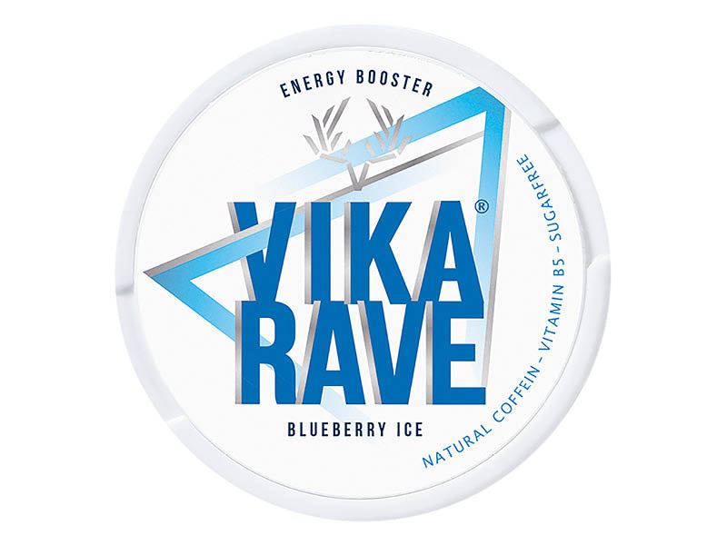 VIKA RAVE Blueberry Ice – Energy Pouches mit 50 mg Koffein
