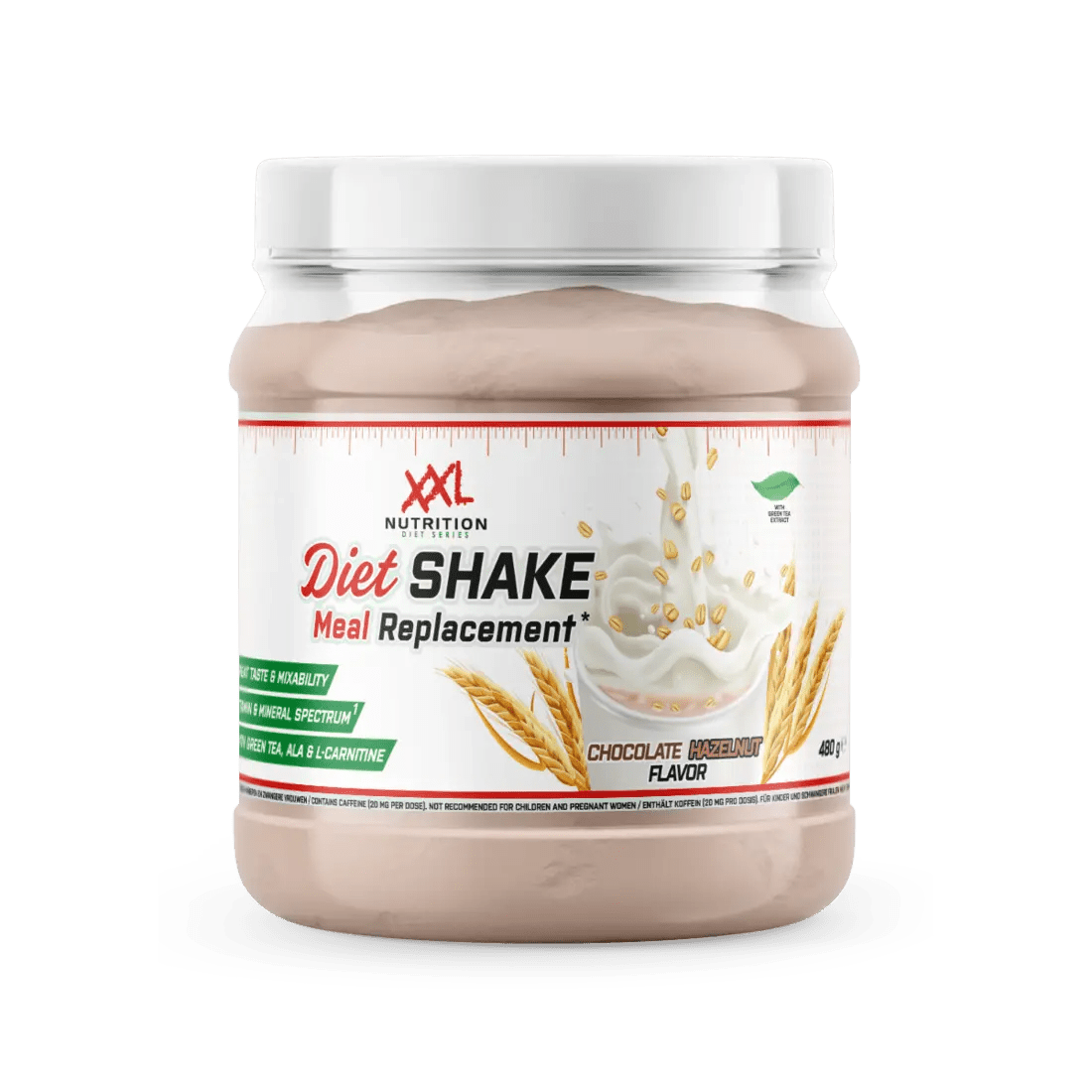 Schokoladen-Protein-Milchshake von XXL Nutrition, 480g, cremiger Diät-Shake in Flasche, ideal für Fitness und Ernährung