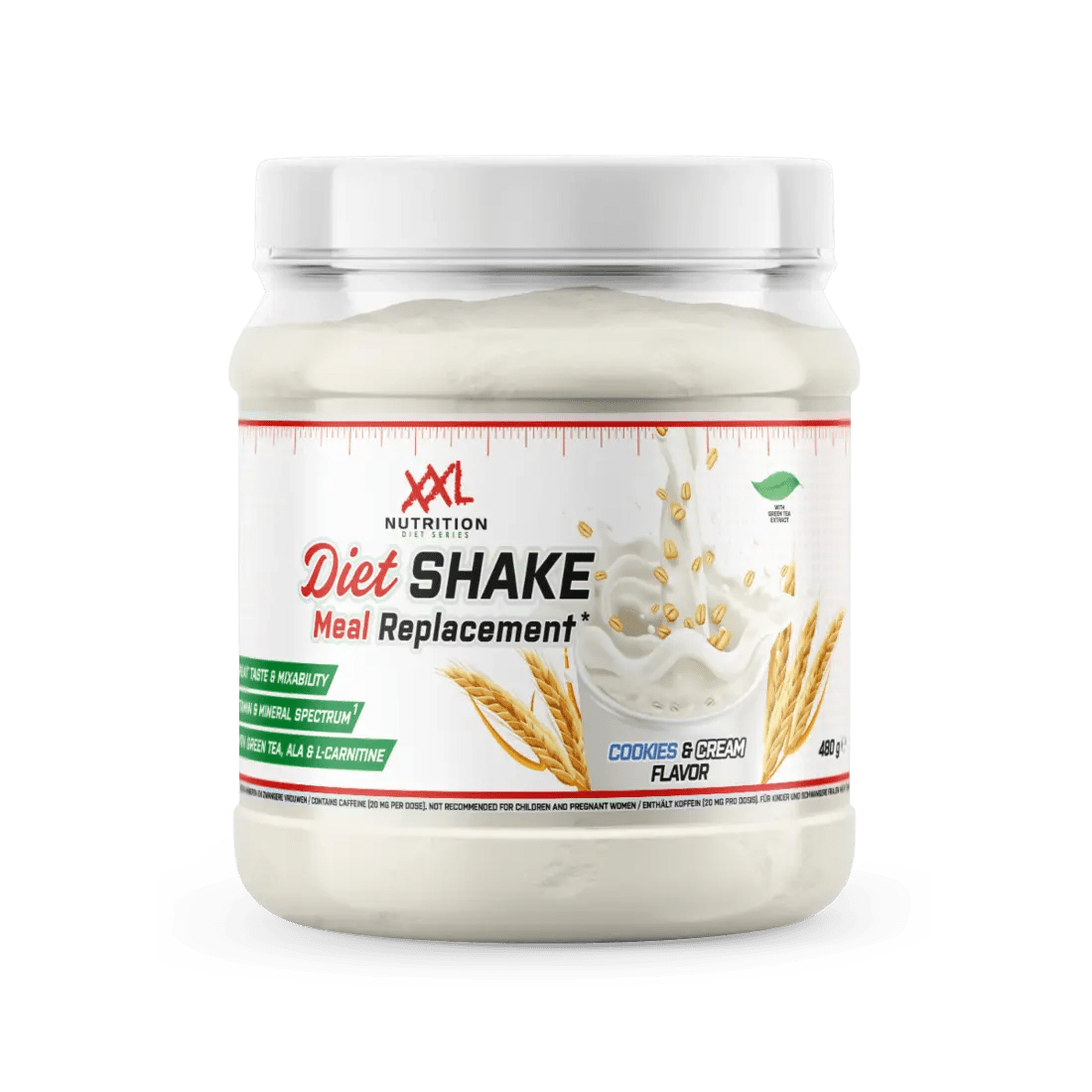 Schokoladen-Protein-Milchshake von XXL Nutrition, 480g Dose, cremiger Diät-Shake für Muskelaufbau und Gewichtsmanagement