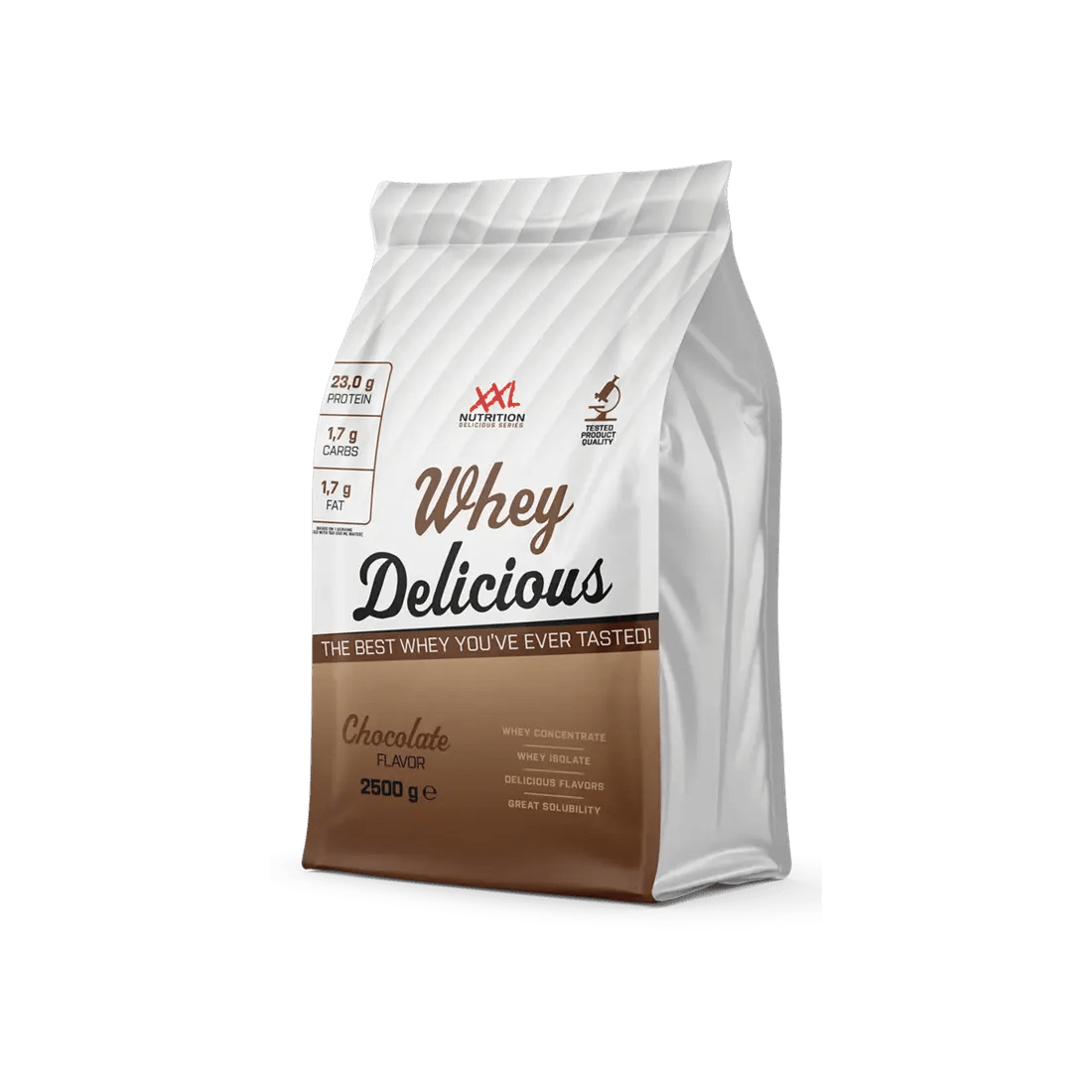XXL Nutrition Whey Delicious Banane, hochwertiges Molkenprotein in 2,5kg Packung, cremiger Geschmack, ideal für Muskelaufbau